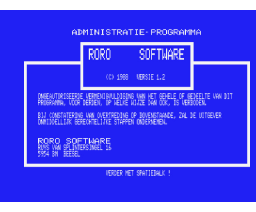 Administratie-Programma (1988, MSX2, RORO Software)