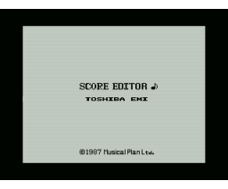 MSX-Audio series Score Editor (1987, MSX, Musical Plan)