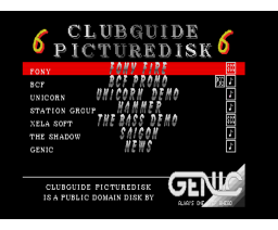 ClubGuide Picturedisk 06 (1990, MSX2, GENIC)