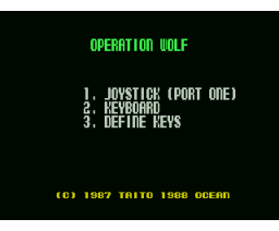 Operation Wolf (1988, MSX, Ocean)