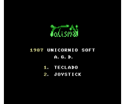 Talismán (1987, MSX, A.G.D., Unicornio Soft)