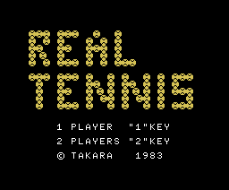 Real Tennis (1983, MSX, Takara)