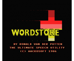 Wordstore+ (1986, MSX, Aackosoft)