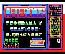 Afteroids (1988, MSX, Made in Spain)