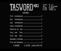 Tasword MSX-2 (1986, MSX2, Filosoft, Tasman)