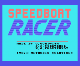 Speedboat Racer (1987, MSX, The Bytebusters)