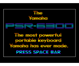 Yamaha Portatone PSR-6300 Demonstration (MSX2, YAMAHA)