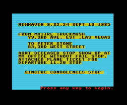 L'Héritage - Panique à Las Vegas (1986, MSX, Infogrames)