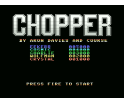 Chopper (1986, MSX, The Bytebusters)