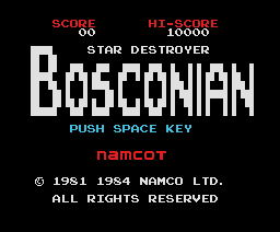 Bosconian (Star Destroyer) (1984, MSX, NAMCO)