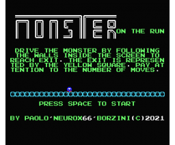 Monster On The Run (2021, MSX, Paolo Borzini)