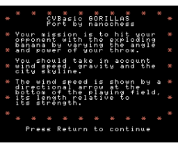 Gorilla (2024, MSX, Óscar Toledo Gutiérrez)