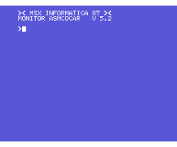 Monitor ASM Cocar (MSX, MSX Informática)