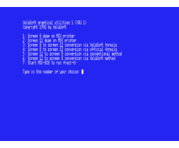 Xelasoft Grafische Utilities v1 (1992, MSX2, MSX2+, Xelasoft)
