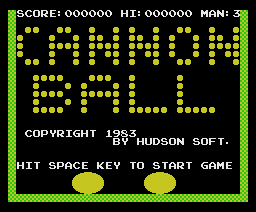 Cannon Ball (1983, MSX, Hudson Soft)