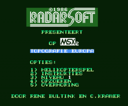 Topografie Europa (1986, MSX, MSX2, Radarsoft)