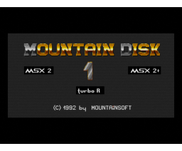 Mountain-Disk 1 (1992, MSX2, Mountainsoft)