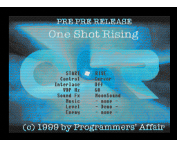 One Shot Rising (1999, MSX2, Programmer's Affair)