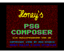 Honeys PSG-Composer (1990, MSX2, MSX-Studio Agnes Müller)