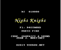 Night Knight (2019, MSX, usebox.net)