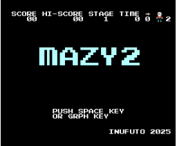 Mazy2 (2025, MSX2, Inufuto)