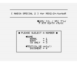 Mole Attack Game: Nadia Special 2 (1992, MSX2, 3.5inchDo)