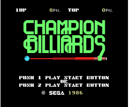 Champion Billiards (2020, MSX2, SEGA, Compile)