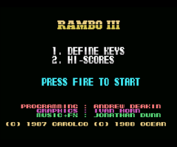 Rambo III (1988, MSX, Ocean)