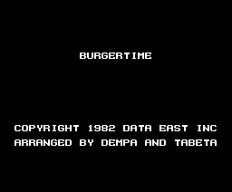 Burger Time (1986, MSX, Data East)