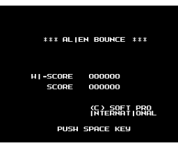 Alien Bounce (1985, MSX, Soft Pro International)