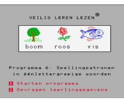 Veilig Leren Lezen - Programma 6 (MSX, Zwijsens Educatieve Software)
