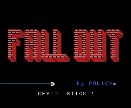 Fall Out (1984, MSX, Policy)