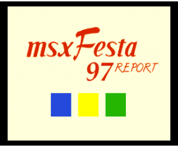 MSX Festa 97 Report disc (1998, MSX2, MO Soft)