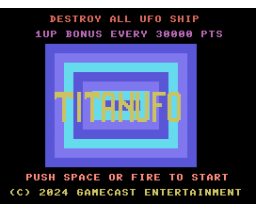 Titan UFO (2024, MSX, GameCast Entertainment)