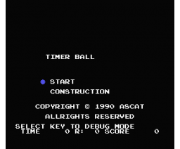 Timer Ball (1990, MSX, MSX2, ASCAT)